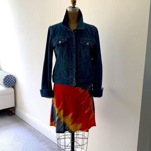 Bright tie-dye A-line skirt - Picture 3 of 6